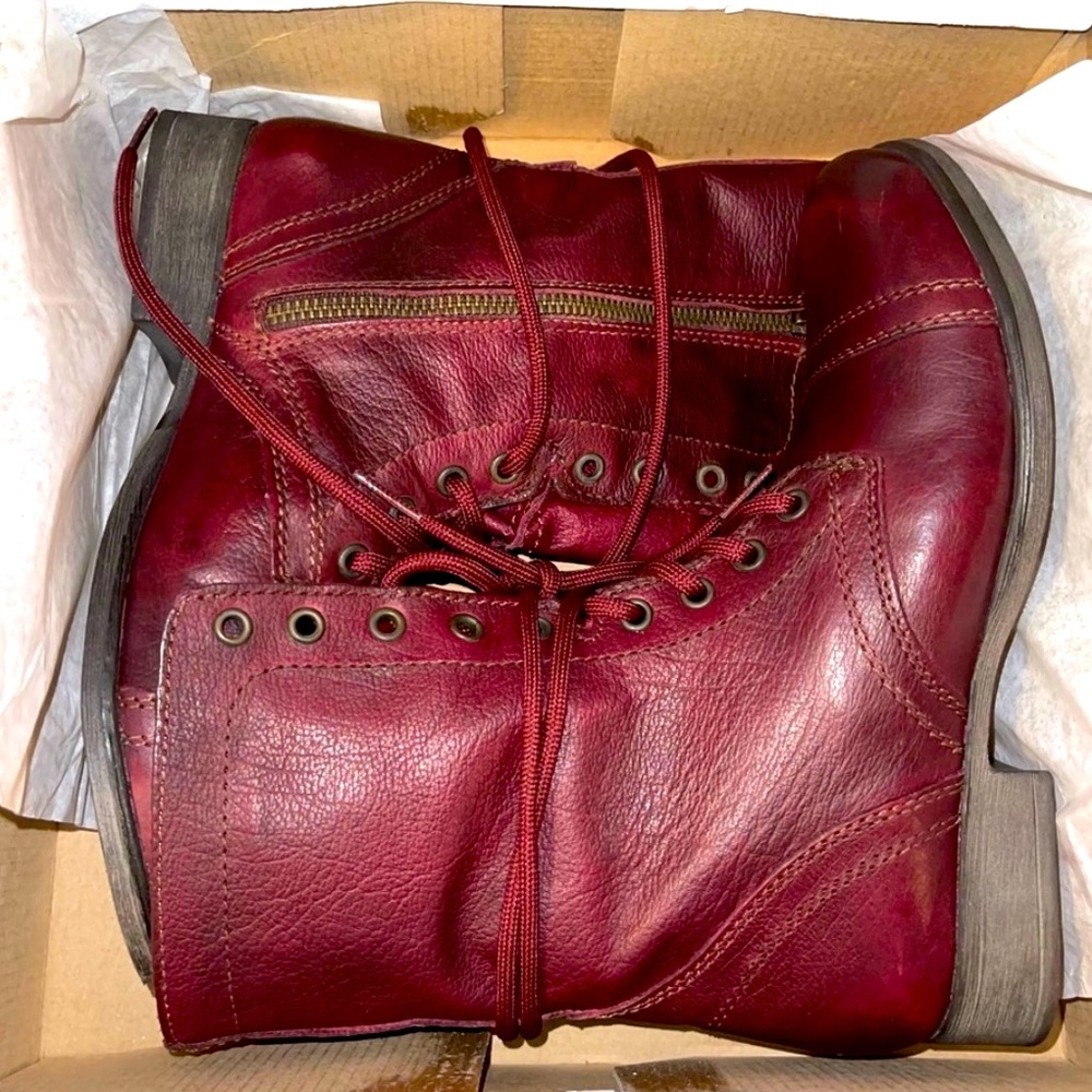 “Limited” Burgundy Combat Boots